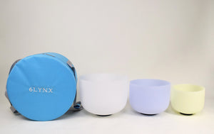Crystal Singing Bowl Set - New Solfeggio Frequency Miracle Healing - Multi Crystal Imbued Alchemy Bowl Set - 6 Lynx - Sound Healing