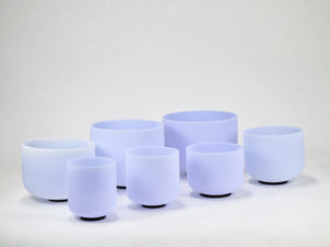 Pure Amethyst Crystal Singing Bowl Set - Chakra Tuned - Complete Healing - Size 6"-12" - 6 Lynx - Sound Healing