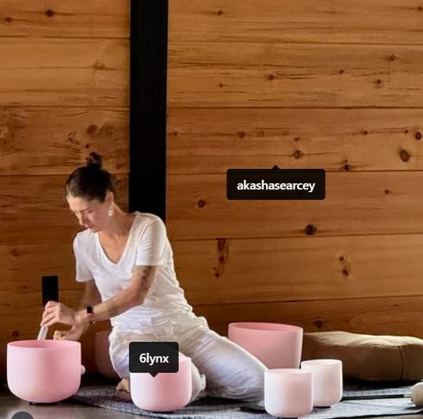 Crystal Singing Bowl Set - New Rose Color Design - 7 Chakra Tuned - Complete Healing 432 Hz - Size 6"-12"