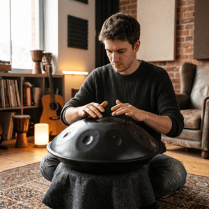 Mdundo Drum - New Healing Handpan Percussion Instrument - 22" - Hand-Made - with Carry Case