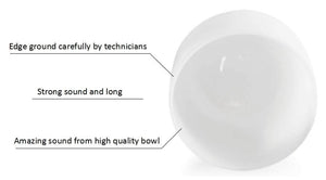 Chakra 14" Note C/D/E/F/G/A/B Frosted Quartz Crystal Singing Bowl - 6 Lynx - Boho Accessories