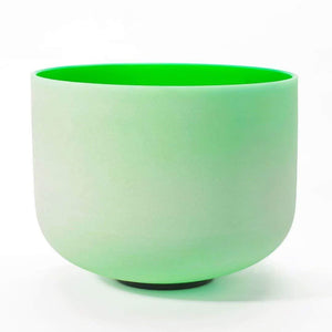 Chakra Color Crystal Chakra Singing Bowl - 99.993% Pure Quartz For Clear Sounds, Deep Meditation and Chakra Clearing - 6 Lynx - Sound Healing