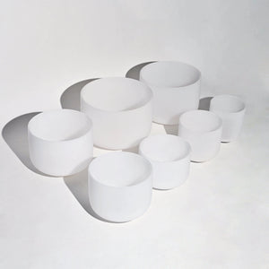 Crystal Singing Bowl Set - 7 Chakra Tuned - Complete Healing - 432 Hz - Large Size 8" to 14" - 6 Lynx - Sound Healing