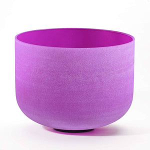 Chakra Color Crystal Chakra Singing Bowl - 99.993% Pure Quartz For Clear Sounds, Deep Meditation and Chakra Clearing - 6 Lynx - Sound Healing