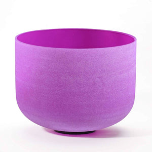 Chakra Color Crystal Chakra Singing Bowl - 99.993% Pure Quartz For Clear Sounds, Deep Meditation and Chakra Balance - 6 Lynx - Sound Healing