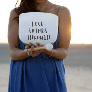 Crystal Singing Bowl with Personal Custom Design Engraving - New Launch Promo 50% OFF - 6 Lynx - Sound Healing