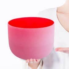 Chakra Color Crystal Chakra Singing Bowl - 99.993% Pure Quartz For Clear Sounds, Deep Meditation and Chakra Clearing - 6 Lynx - Sound Healing