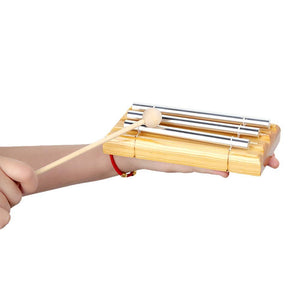 Three Tone Energy Chimes with Mallet - Exquisite Percussion Instrument for Meditation and Focus - Save 50% Today - 6 Lynx - Boho Accessories