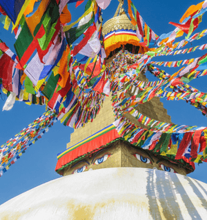 Lungta (Tibetan Prayer Flags) - Religious Flags Scriptures and Temple Decor - 10 pcs - 50% Off Sale - 6 Lynx - Sound Healing