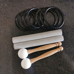 Crystal Singing Bowl Set - 7 Chakra Tuned - Complete Healing - 432 Hz - Large Size 8" to 14" - 6 Lynx - Sound Healing