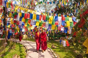 Lungta (Tibetan Prayer Flags) - Religious Flags Scriptures and Temple Decor - 10 pcs - 50% Off Sale