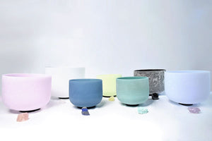 Crystal Singing Bowl Set - New Solfeggio Frequency Miracle Healing - Multi Crystal Imbued Alchemy Bowl Set