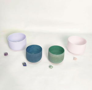 Crystal Singing Bowl Set - New Solfeggio Frequency Miracle Healing - Multi Crystal Imbued Alchemy Bowl Set
