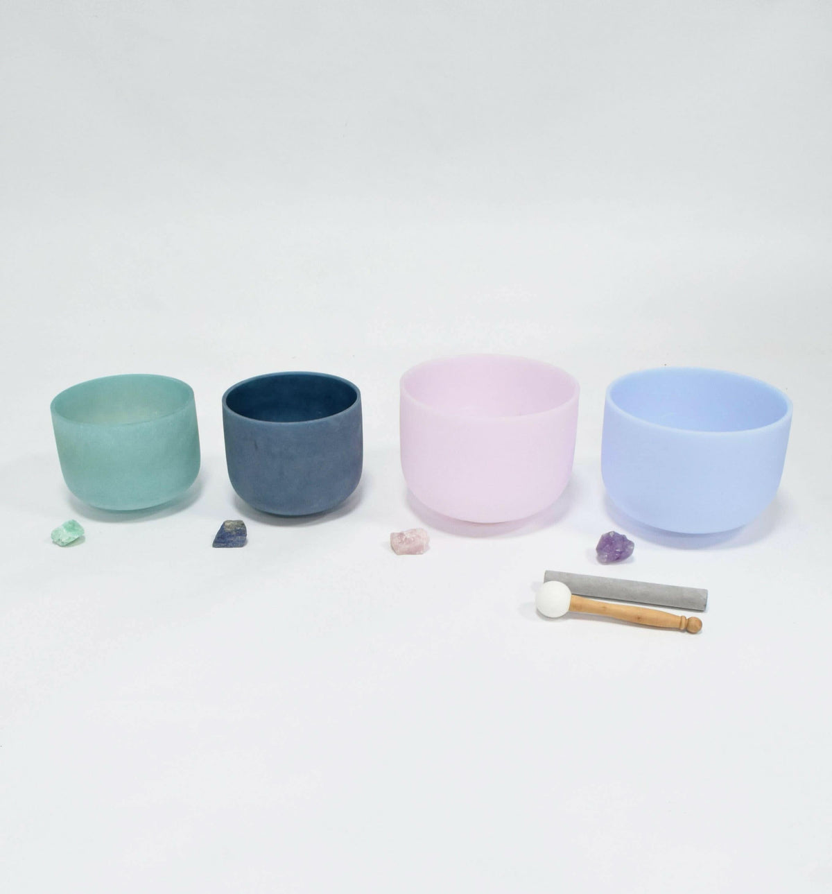 Crystal Singing Bowl Set - New Solfeggio Frequency Miracle Healing - Multi Crystal Imbued Alchemy Bowl Set - 6 Lynx - Sound Healing