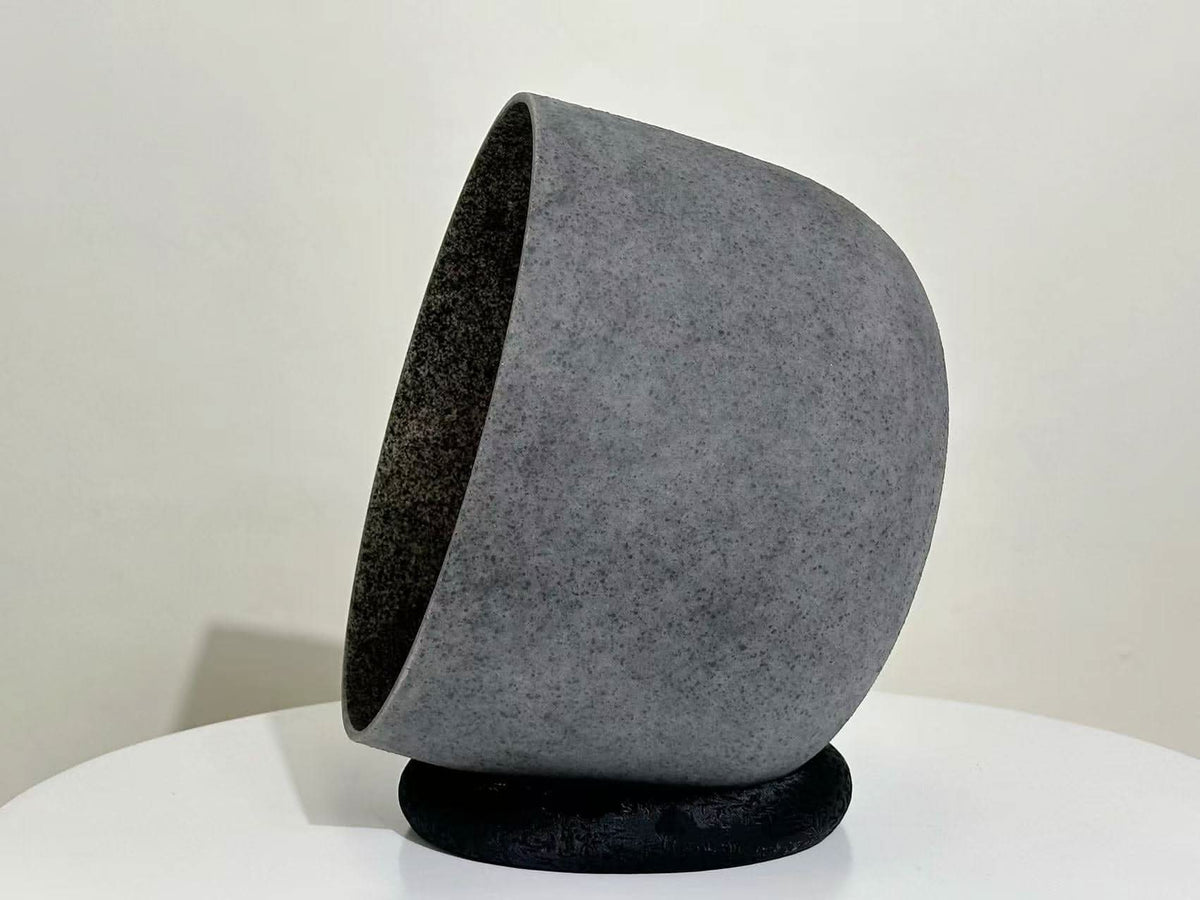 New Crystal Singing Bowl Set - Rare Black Tourmaline + Onyx Gemstone Imbued - 7 Chakra Tuned - 432 Hz  - 6" To 12" - 6 Lynx - Sound Healing