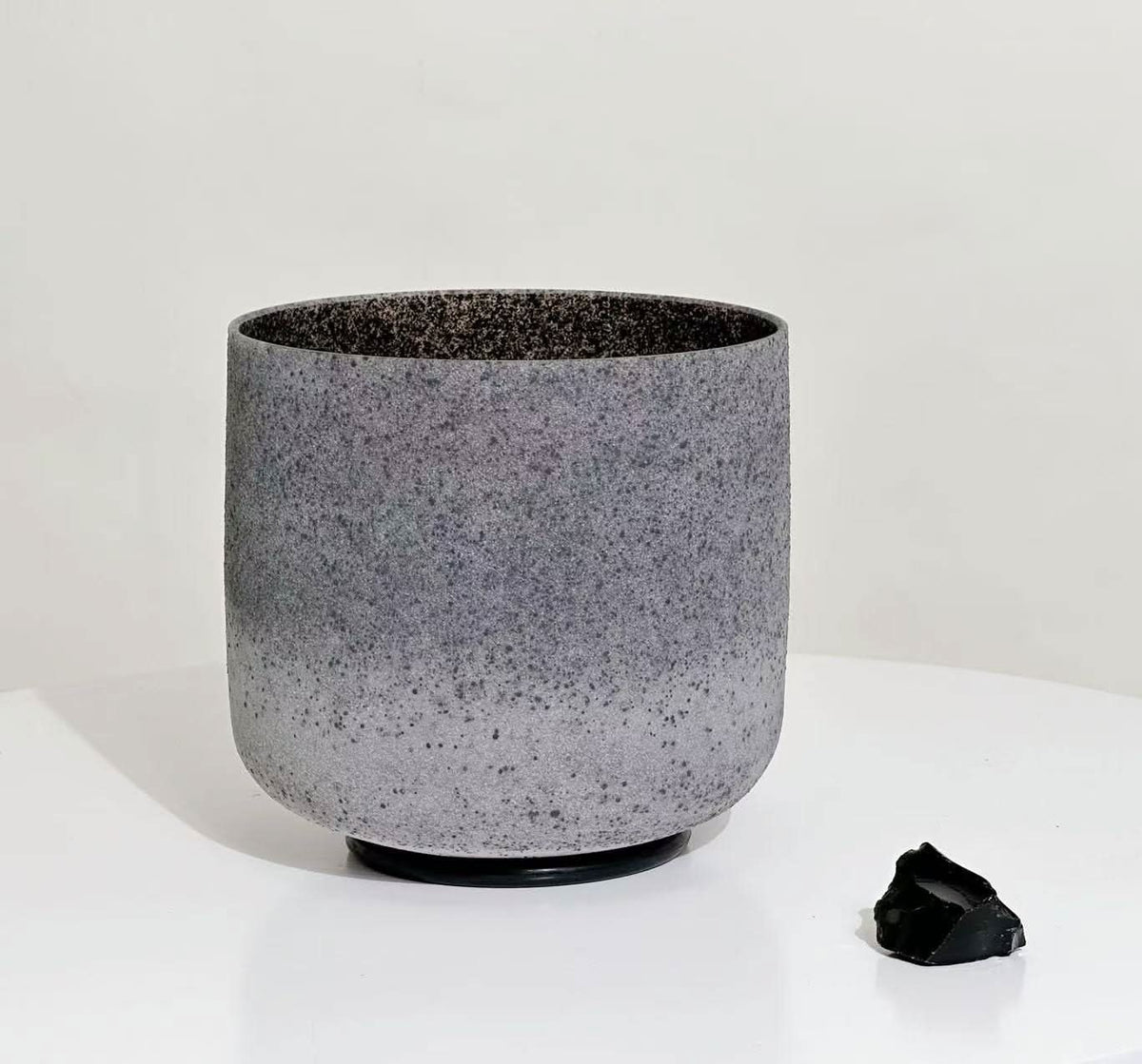 New Crystal Singing Bowl Set - Rare Black Tourmaline + Onyx Gemstone Imbued - 7 Chakra Tuned - 432 Hz  - 6" To 12" - 6 Lynx - Sound Healing