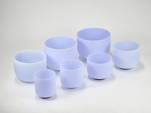 Pure Amethyst Crystal Singing Bowl Set - Chakra Tuned  - Complete Healing - Size 6"-12" - 6 Lynx - Sound Healing