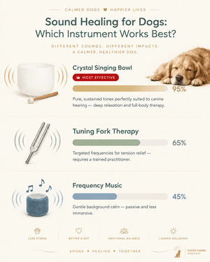 Crystal Singing Bowl - The Canine Calm Bowl - Size 12"-14" - Sound Optimized - Canine Calm Bowls for Dogs - Lower Octave - Chakra Tuned - Complete Healing - 6 Lynx - Sound Healing