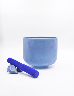 741 Hz Intuition Frequency Crystal Singing Bowl - 8" Made With Lapis Lazuli