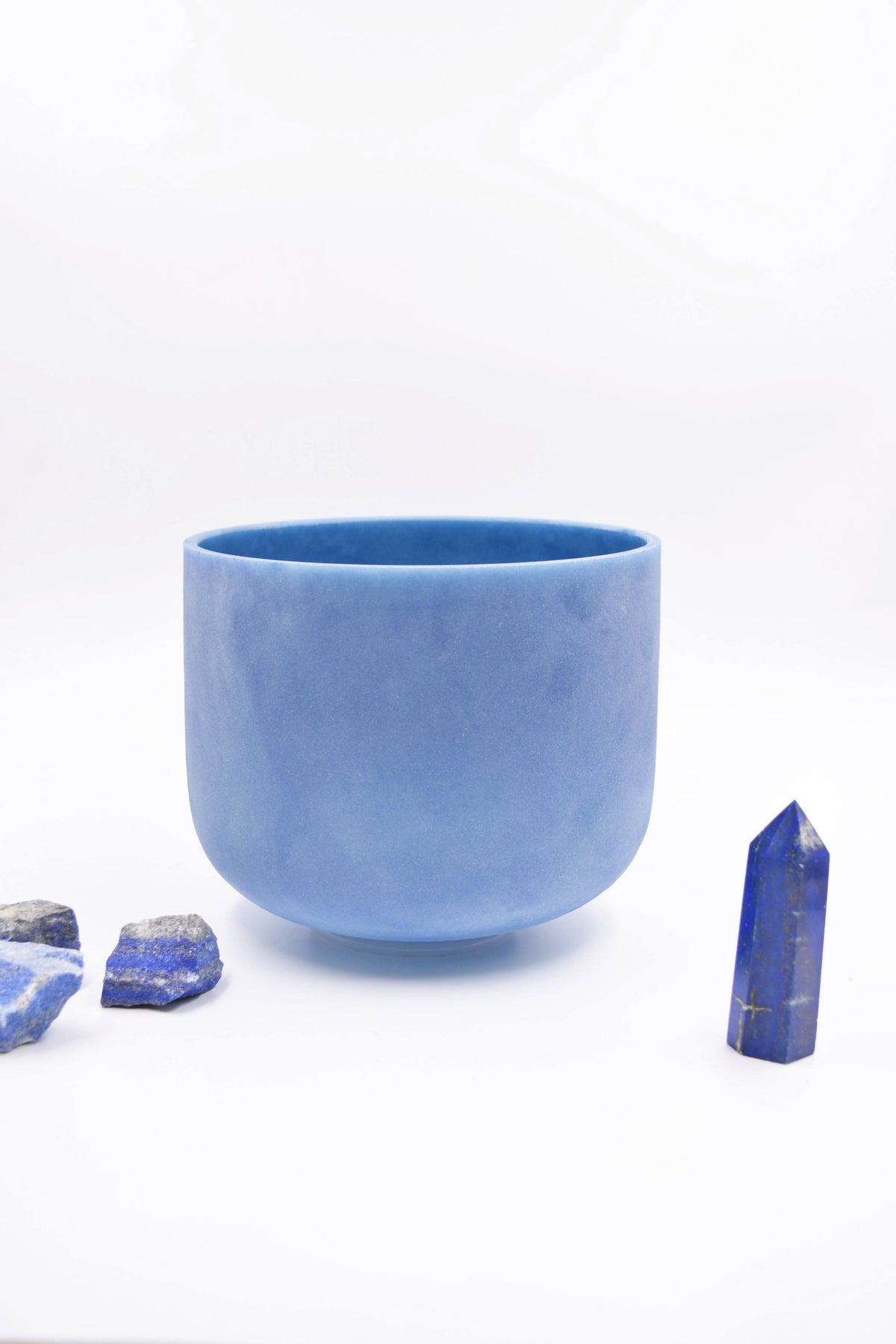 741 Hz Intuition Frequency Crystal Singing Bowl - 8" Made With Lapis Lazuli - 6 Lynx - Sound Healing