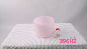 Solfeggio Rose Quartz Alchemy Crystal Singing Bowl