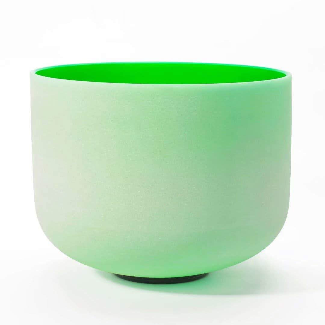 Chakra Color Crystal Chakra Singing Bowl - 99.993% Pure Quartz For Clear Sounds, Deep Meditation and Chakra Balance - 6 Lynx - Sound Healing