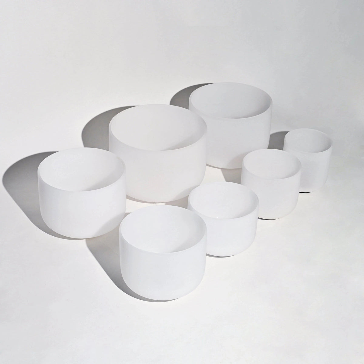 Crystal Singing Bowl Set - 7 Chakra Tuned - Complete Healing - 432 Hz - Large Size 8" to 14" - 6 Lynx - Sound Healing