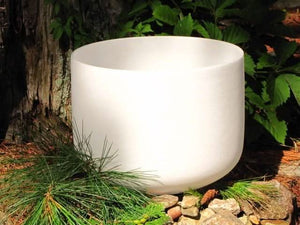 12" 7 Chakra Quartz Frosted Crystal Singing Bowl - Save 35% - 6 Lynx - Boho Accessories