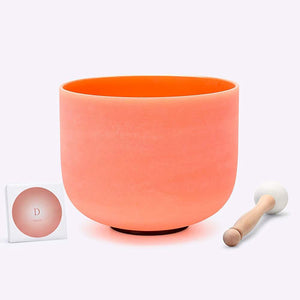 Chakra Color Crystal Chakra Singing Bowl - 99.993% Pure Quartz For Clear Sounds, Deep Meditation and Chakra Balance
