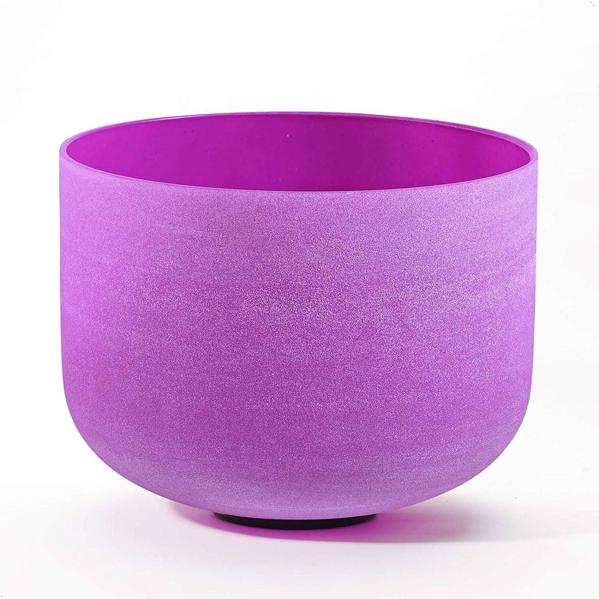 Chakra Color Crystal Chakra Singing Bowl - 99.993% Pure Quartz For Clear Sounds, Deep Meditation and Chakra Clearing - 6 Lynx - Sound Healing