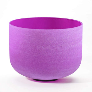 Chakra Color Crystal Chakra Singing Bowl - 99.993% Pure Quartz For Clear Sounds, Deep Meditation and Chakra Balance