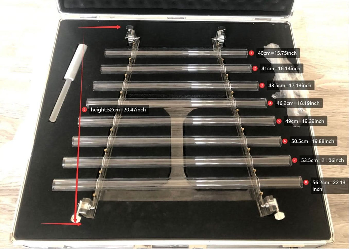 The Healing Harp - Chakra Sonophone - Crystal Sound Healing Instrument - Rich Meditative Sound Vibrations - Large Size - 6 Lynx - Sound Healing