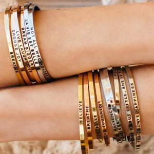 Positive Inspirational Steel Bracelets Mantra Bracelets - 6 Lynx - Boho Accessories