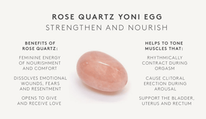 Rose Quartz Yoni Egg for Women Kegel Exercise Pelvic Muscle Tightening, Wellness & Relaxation - New Year Sale - 6 Lynx - Boho Accessories