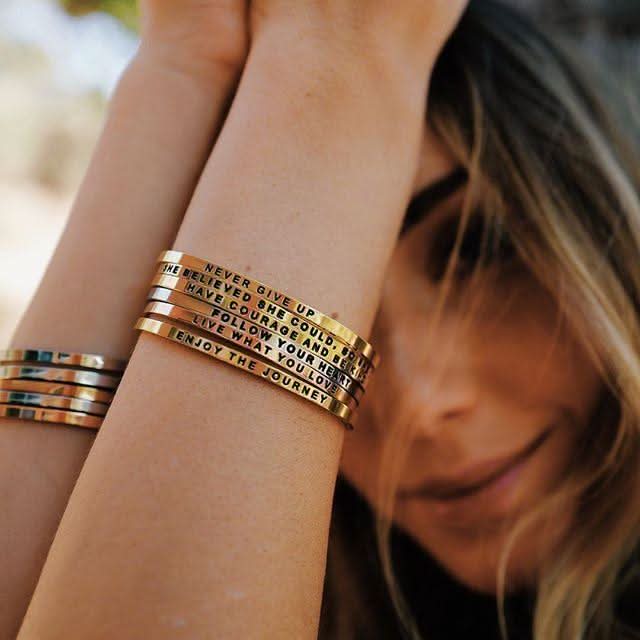 Positive Inspirational Steel Bracelets Mantra Bracelets - 6 Lynx - Boho Accessories