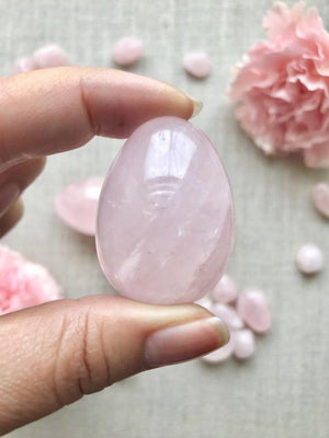 Rose Quartz Yoni Egg for Women Kegel Exercise Pelvic Muscle Tightening, Wellness & Relaxation - New Year Sale - 6 Lynx - Boho Accessories