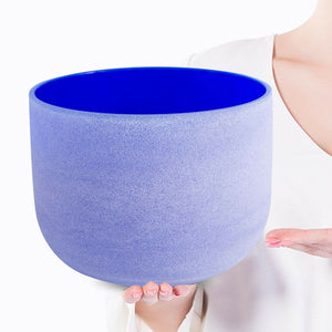 Chakra Color Crystal Chakra Singing Bowl - 99.993% Pure Quartz For Clear Sounds, Deep Meditation and Chakra Clearing