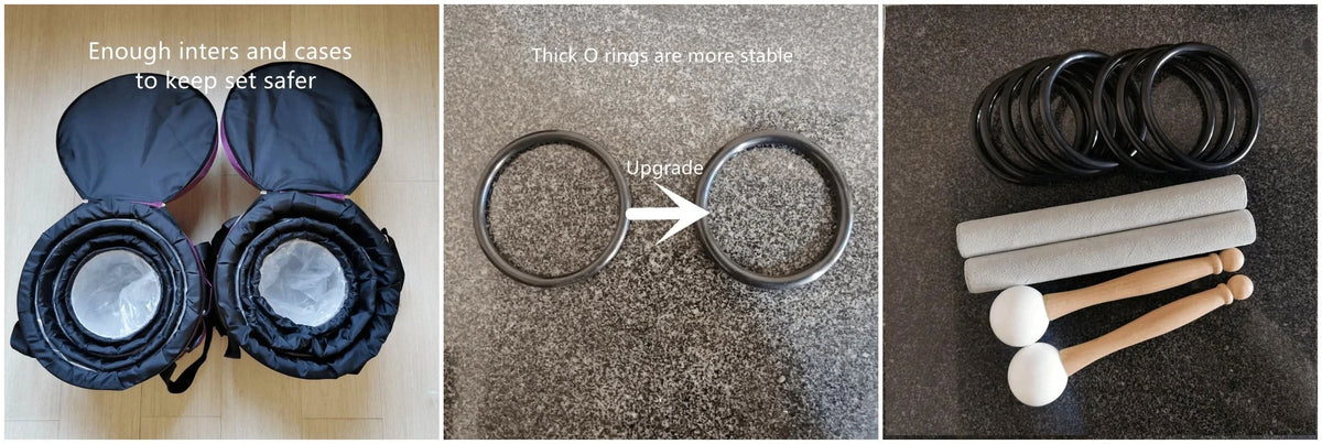 Crystal Singing Bowl Set - 7 Chakra Tuned - Complete Healing - 432 Hz - Large Size 8" to 14" - 6 Lynx - Sound Healing