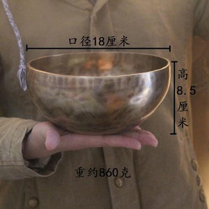 Handmade Tibetan 7 Metal Healing Bowl - Harnessing Full Moon Energy - 6 Lynx - Boho Accessories