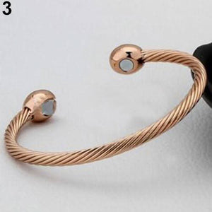 Healing Copper Magnetic Therapy Bracelet for Arthritis Pain Relief - Twisted Bangle Design - Save 50% - 6 Lynx - Boho Accessories