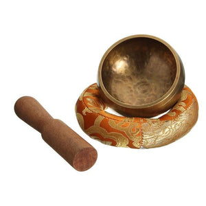 Hand Hammered Chakra Tibetan Singing Bowl Set with Cushion for Meditation Yoga - 6 Lynx - Boho Accessories