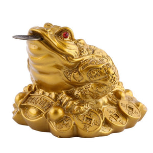 Feng Shui Fortune Money Frog - Home/ Work Tabletop Luck Ornament - Save 70% - 6 Lynx - Boho Accessories