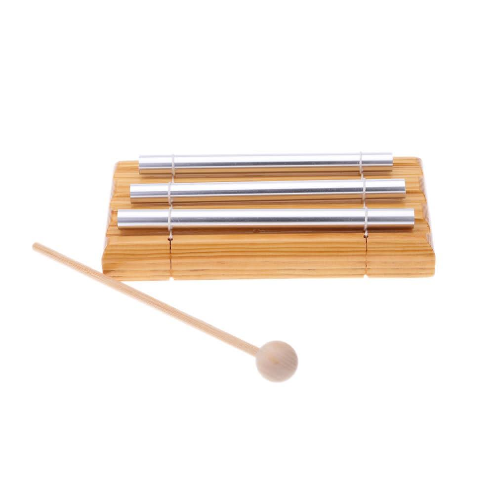 Three Tone Energy Chimes with Mallet - Exquisite Percussion Instrument for Meditation and Focus - Save 50% Today - 6 Lynx - Boho Accessories