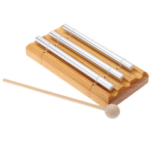 Three Tone Energy Chimes with Mallet - Exquisite Percussion Instrument for Meditation and Focus - Save 50% Today - 6 Lynx - Boho Accessories