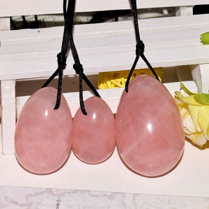 Rose Quartz Yoni Egg for Women Kegel Exercise Pelvic Muscle Tightening, Wellness & Relaxation - New Year Sale - 6 Lynx - Boho Accessories