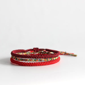 Original Tibetan Buddhist Handmade Knots Lucky Rope Bracelet (Same Model As Leonardo DiCaprio Wore) - 6 Lynx - Boho Accessories