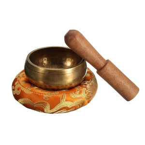 Hand Hammered Chakra Tibetan Singing Bowl Set with Cushion for Meditation Yoga - 6 Lynx - Boho Accessories