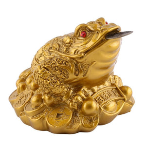 Feng Shui Fortune Money Frog - Home/ Work Tabletop Luck Ornament - Save 70% - 6 Lynx - Boho Accessories