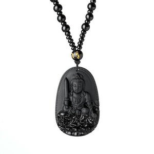 Best Selling Natural Obsidian Stone Buddha Amulet - 6 Lynx - Boho Accessories