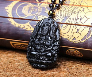 Best Selling Natural Obsidian Stone Buddha Amulet - 6 Lynx - Boho Accessories